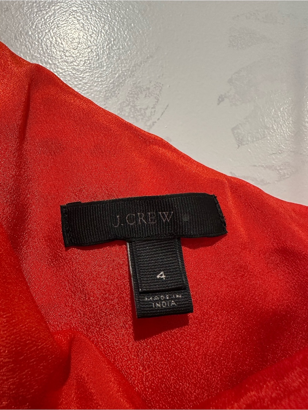 J CREW One-Shoulder Ruffle Eyelet Top - Red - Picture 2 of 4